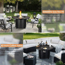 Premium 42" Outdoor Propane Patio Gas Fire Pit Coffee Table W/ Cover, 50K BTU (SAK95331)