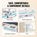 Premium 5-Function Electric Adjustable Medical Hospital Bed With Cardiac Position, 550LBS (SAK62312)