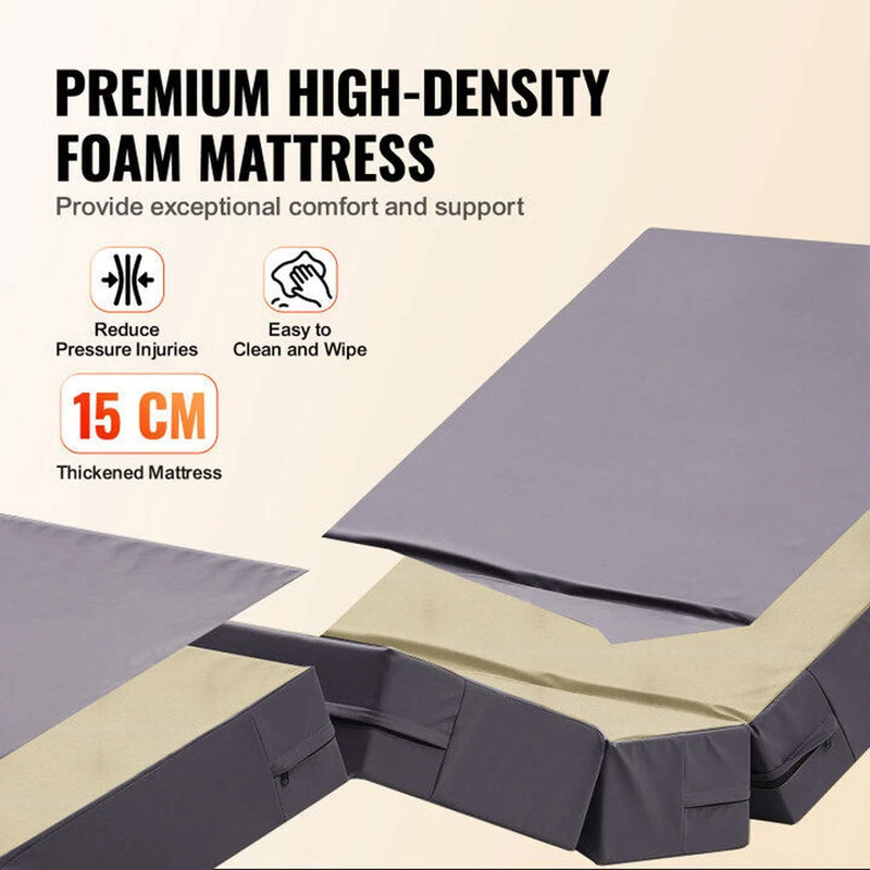 Premium 5-Function Electric Adjustable Medical Hospital Bed With Cardiac Position, 550LBS (SAK62312)