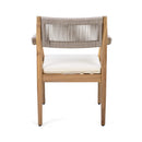 Alora Premium 5-Piece Outdoor Acacia Wood Patio Furniture Set With Braided Dining Chairs, Cushions, And Dining Table (SAK26754) by SAKSBY WHOLESALE