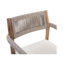 Alora Premium 5-Piece Outdoor Acacia Wood Patio Furniture Set With Braided Dining Chairs, Cushions, And Dining Table (SAK26754)