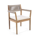 Alora Premium 5-Piece Outdoor Acacia Wood Patio Furniture Set With Braided Dining Chairs, Cushions, And Dining Table (SAK26754) by SAKSBY WHOLESALE