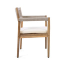 Alora Premium 5-Piece Outdoor Acacia Wood Patio Furniture Set With Braided Dining Chairs, Cushions, And Dining Table (SAK26754)