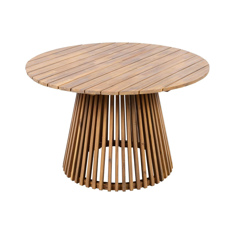 Alora Premium 5-Piece Outdoor Acacia Wood Patio Furniture Set With Braided Dining Chairs, Cushions, And Dining Table (SAK26754)