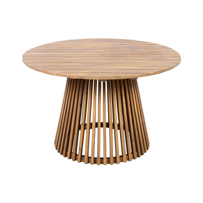 Alora Premium 5-Piece Outdoor Acacia Wood Patio Furniture Set With Braided Dining Chairs, Cushions, And Dining Table (SAK26754)