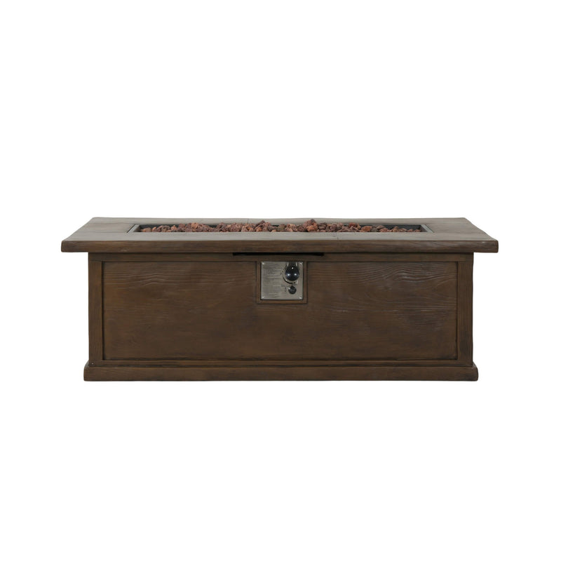 Alora Premium 56" Transitional Rectangular Outdoor Propane Gas Fire Pit Table, 50K BTU (SAK25790)