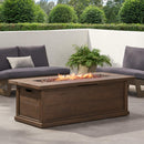 Alora Premium 56" Transitional Rectangular Outdoor Propane Gas Fire Pit Table, 50K BTU (SAK25790)