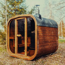 Premium 6-Person Outdoor Scandinavian ThermoWood Cube Sauna Kit With LED Lighting (SAK89146) by SAKSBY WHOLESALE