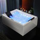 Premium 71 Inch Modern Acrylic Soaking Bathtub With Bubble Jets And LED Lighting (SAK26415)