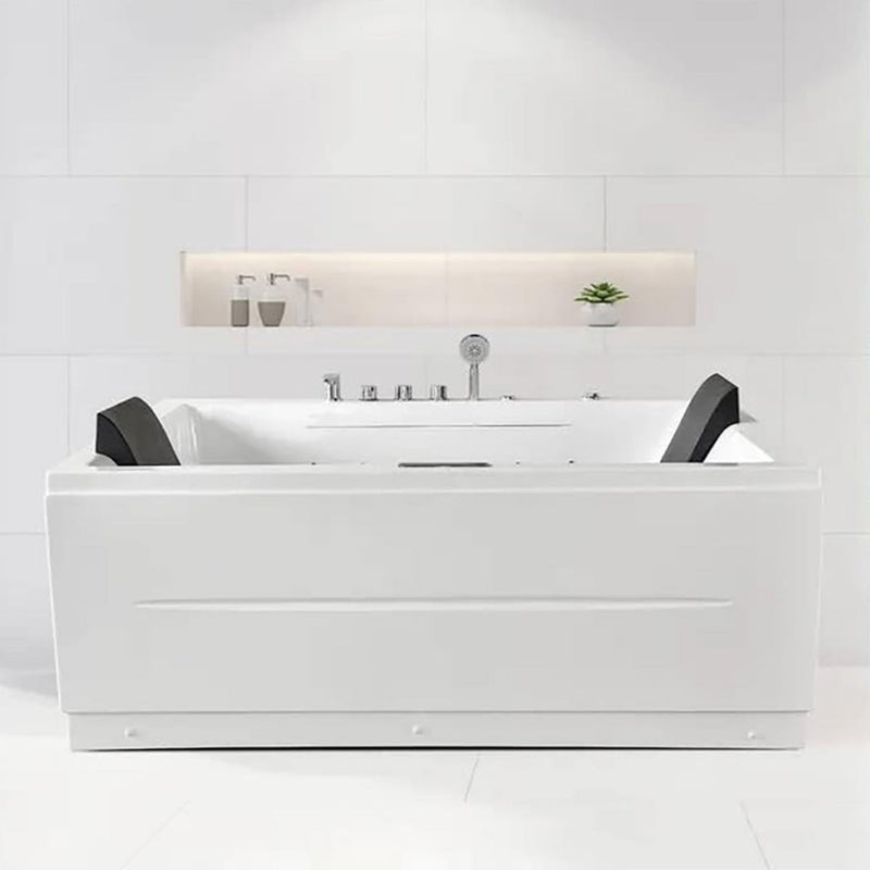 Premium 71 Inch Modern Acrylic Soaking Bathtub With Bubble Jets And LED Lighting (SAK26415)