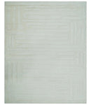 Premium 8x10 carved Texture Ivory hand knotted wool Area rug by The Rug Decor
