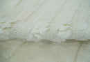 Premium 8x10 carved Texture Ivory hand knotted wool Area rug by The Rug Decor