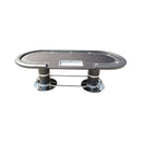 Premium 96-Inch Oval Poker Table With Racetrack And Chips Tray (SAK66823) by SAKSBY WHOLESALE