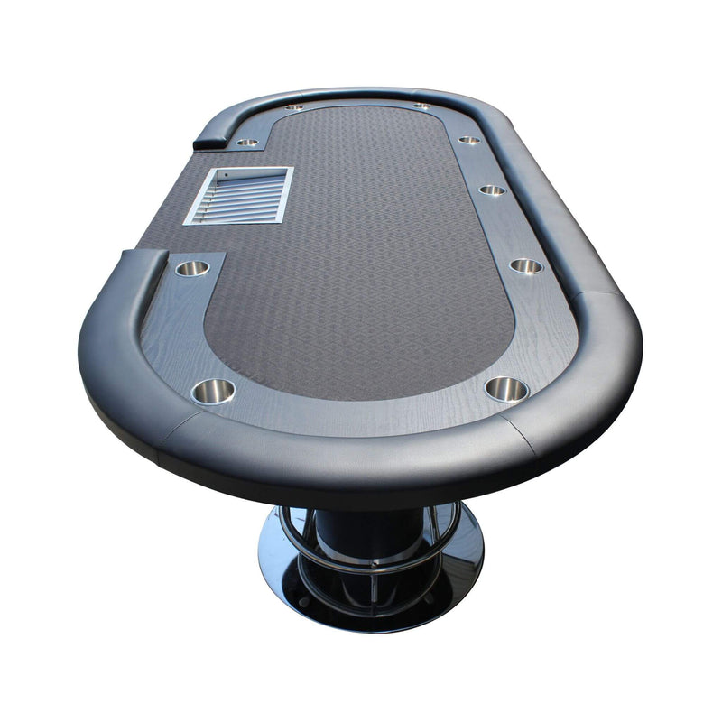 Premium 96" Oval Poker Table With Racetrack And Chips Tray (SAK66823)