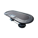 Premium 96-Inch Oval Poker Table With Racetrack And Chips Tray (SAK66823) by SAKSBY WHOLESALE