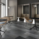 Premium Absolute Black Flamed Granite Tiles 12x24