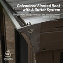 [10X12FT] Alora Atrium Premium Against Wall Mounted Solarium Sunroom With Galvanized Steel Sloping Roof (SAK96375)