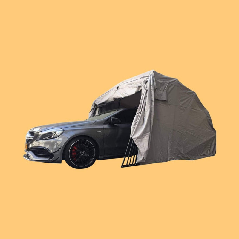 [09x20FT] Premium All-Weather Retractable Steel Frame Carport Canopy For Cars & SUVs (SAK41385)