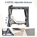 Alora Premium Aluminum Outdoor Patio Daybed With Retractable Canopy And Double Chaise Lounge (SAK17682)