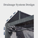 Alora Premium Aluminum Outdoor Patio Daybed With Retractable Canopy And Double Chaise Lounge (SAK17682)