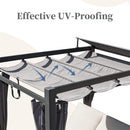 Alora Premium Aluminum Outdoor Patio Daybed With Retractable Canopy And Double Chaise Lounge (SAK17682)