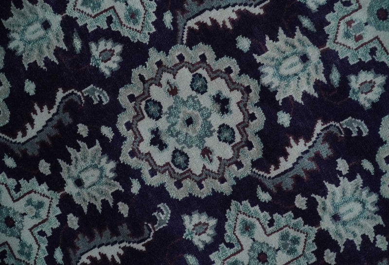 Premium Antique Style Silver, Gray and Black Hand knotted Traditional wool Area Rug