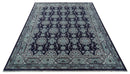 Premium Antique Style Silver, Gray and Black Hand knotted Traditional wool Area Rug