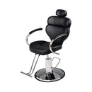 Premium Black PU Leather Reclining Barber Chair With Hydraulic Pump (SAK53892)
