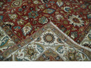 Premium Brown and Ivory 8x10 Hand knotted Traditional Floral Wool Area Rug by The Rug Decor