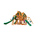 Premium Cedar Wood Swing Set With 3 Play Decks 3 Slides And Monkey Bars (SAK21486)
