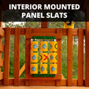 Premium Cedar Wood Swing Set With Tower Tire Swing Slide Ramp And Clatter Bridge (SAK85961)