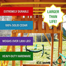 Premium Cedar Wood Tree House Swing Set With Clubhouse, Wave Slide And Spiral Slide (SAK29581) by SAKSBY WHOLESALE