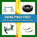 Premium Cedar Wood Tree House Swing Set With Clubhouse, Wave Slide And Spiral Slide (SAK29581) by SAKSBY WHOLESALE