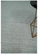 Premium Contemporary loop Pile Ivory Hand woven wool Area Rug by The Rug Decor
