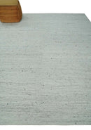 Premium Contemporary loop Pile Ivory Hand woven wool Area Rug by The Rug Decor
