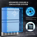Premium 5.3 Cu.Ft Double Drawer Stainless Steel Built-In Wine Beverage Undercounter Refrigerator (SAK92576)