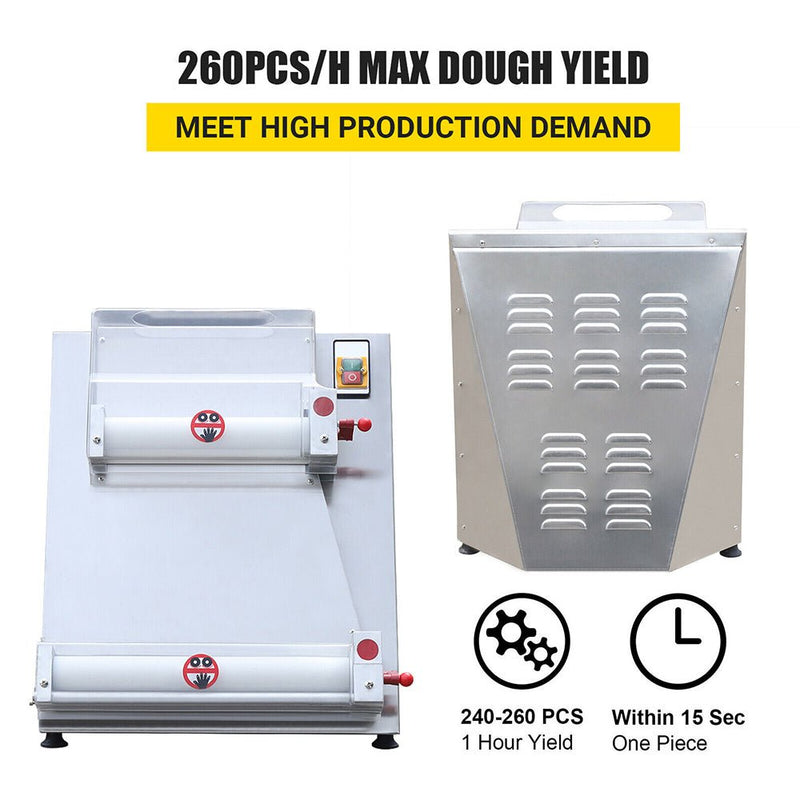 Premium Electric Commercial Pizza Dough Roller Pastry Sheeter Press Machine, 16" (SAK83627)