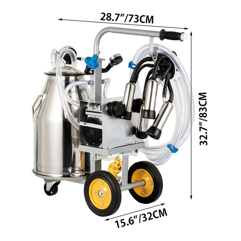 Premium Electric Cow Goat Milking Machine With Milk Bucket, 25L (95138427)