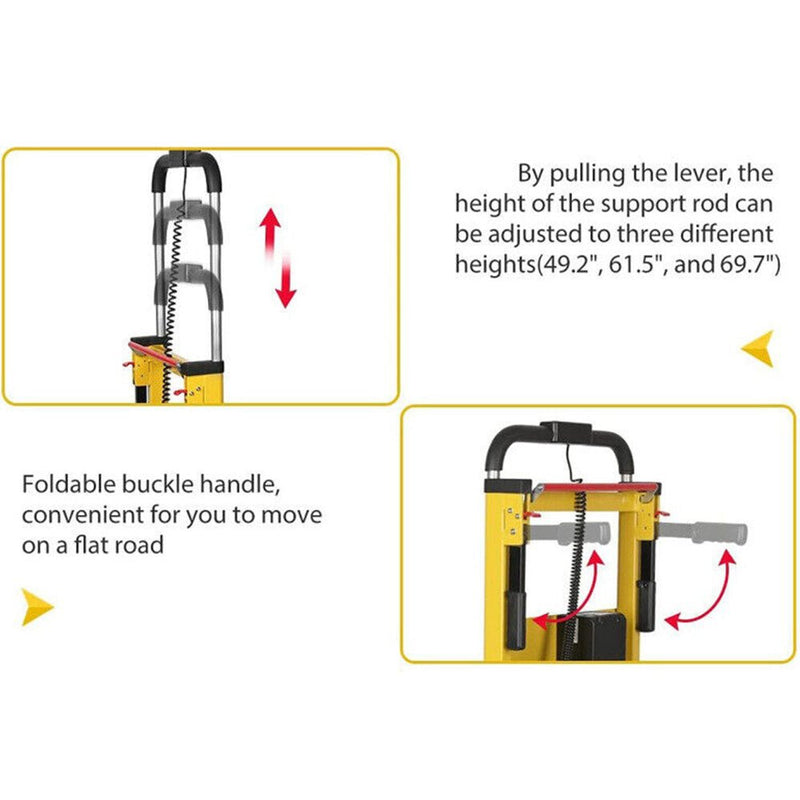 Premium Electric Stair Climbing Dolly Hand Truck Folding Cart With Wheels, 440LBS (SAK31825)