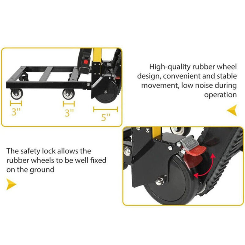 Premium Electric Stair Climbing Dolly Hand Truck Folding Cart With Wheels, 440LBS (SAK31825)