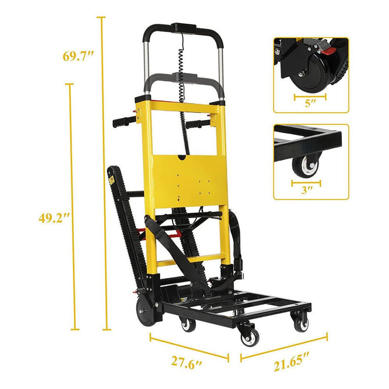 Premium Electric Stair Climbing Dolly Hand Truck Folding Cart With Wheels, 440LBS (SAK31825)