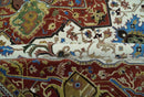 Premium Fine 9x12 Rust, Ivory and Olive Hand Knotted wool area rug by The Rug Decor