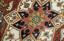 Premium Fine Floral Ivory and Rust Traditional Heriz 9x12 Hand Knotted wool area rug by The Rug Decor