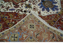 Premium Fine Knots Rust, Ivory and Olive 8x10 Hand knotted Traditional Wool Area Rug by The Rug Decor