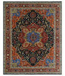 Premium Fine Olive, Brown, Black and Rust 8x10 and 9x12 Traditional Serapi wool Area Rug by The Rug Decor