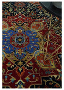Premium Fine Olive, Brown, Black and Rust 8x10 and 9x12 Traditional Serapi wool Area Rug by The Rug Decor