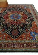 Premium Fine Olive, Brown, Black and Rust 8x10 and 9x12 Traditional Serapi wool Area Rug by The Rug Decor