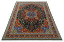Premium Fine Olive, Brown, Black and Rust 8x10 and 9x12 Traditional Serapi wool Area Rug by The Rug Decor