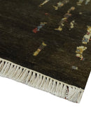 Premium Fine Transitional Brown and Olive Antique hand knotted wool Area Rug