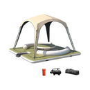 [11X11FT] Premium Floating Dock Lounge With With Ladder, Double Seats, Table, And Canopy (SAK49273) by SAKSBY WHOLESALE